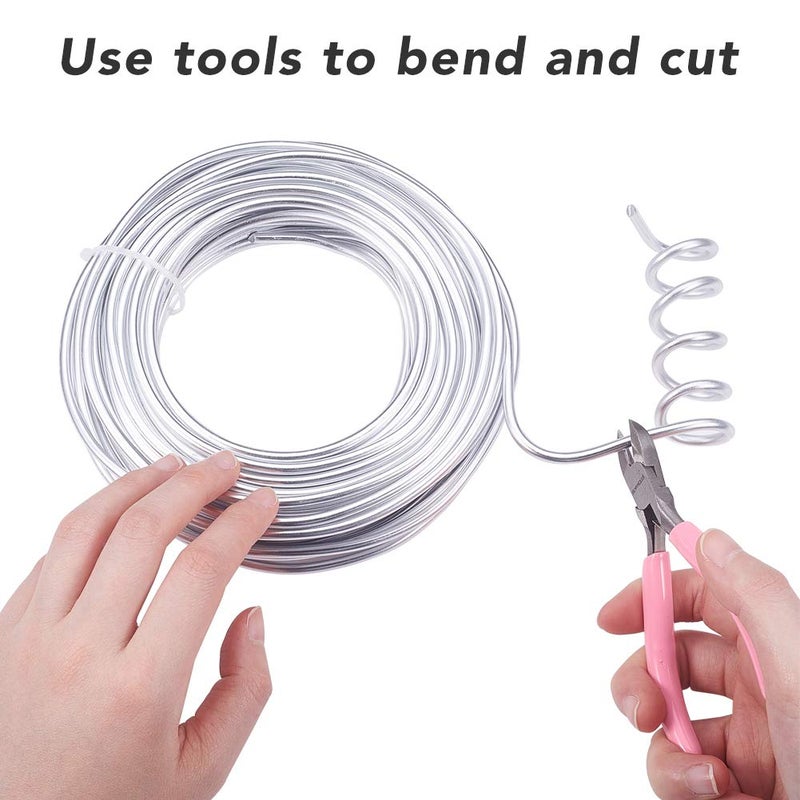 BENECREAT 52 Feet 6 Gauge Silver Aluminum Wire Bendable Metal Sculpting Wire for Bonsai Trees, Floral, Skeleton Making, Home Decors and Other Arts Crafts Making - Image 3